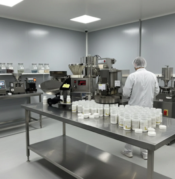 Maisto papildų receptūrų kūrimas ir kokybės kontrolė Grasole laboratorijoje.