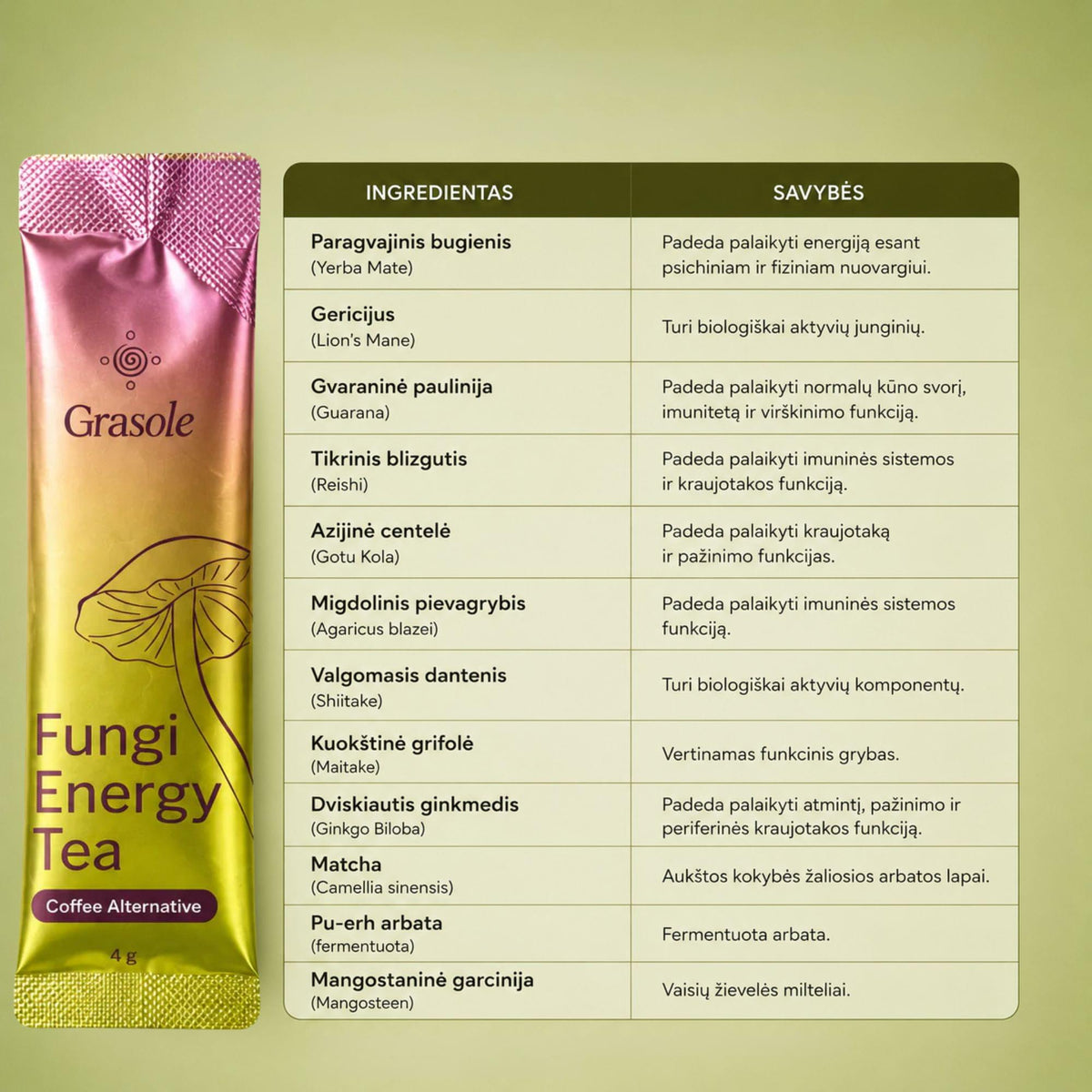 FUNGI ENERGY TEA (ARBATA pakeliuose)