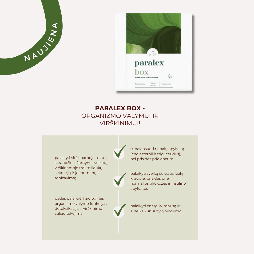 -30% PARALEX BOX -  ORGANIZMO bei KEPENŲ VALYMUI.