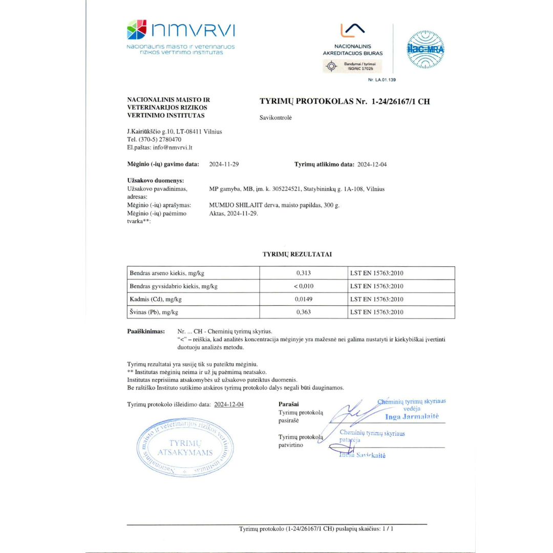 -15% MUMIJO SHILAJIT DERVA.
