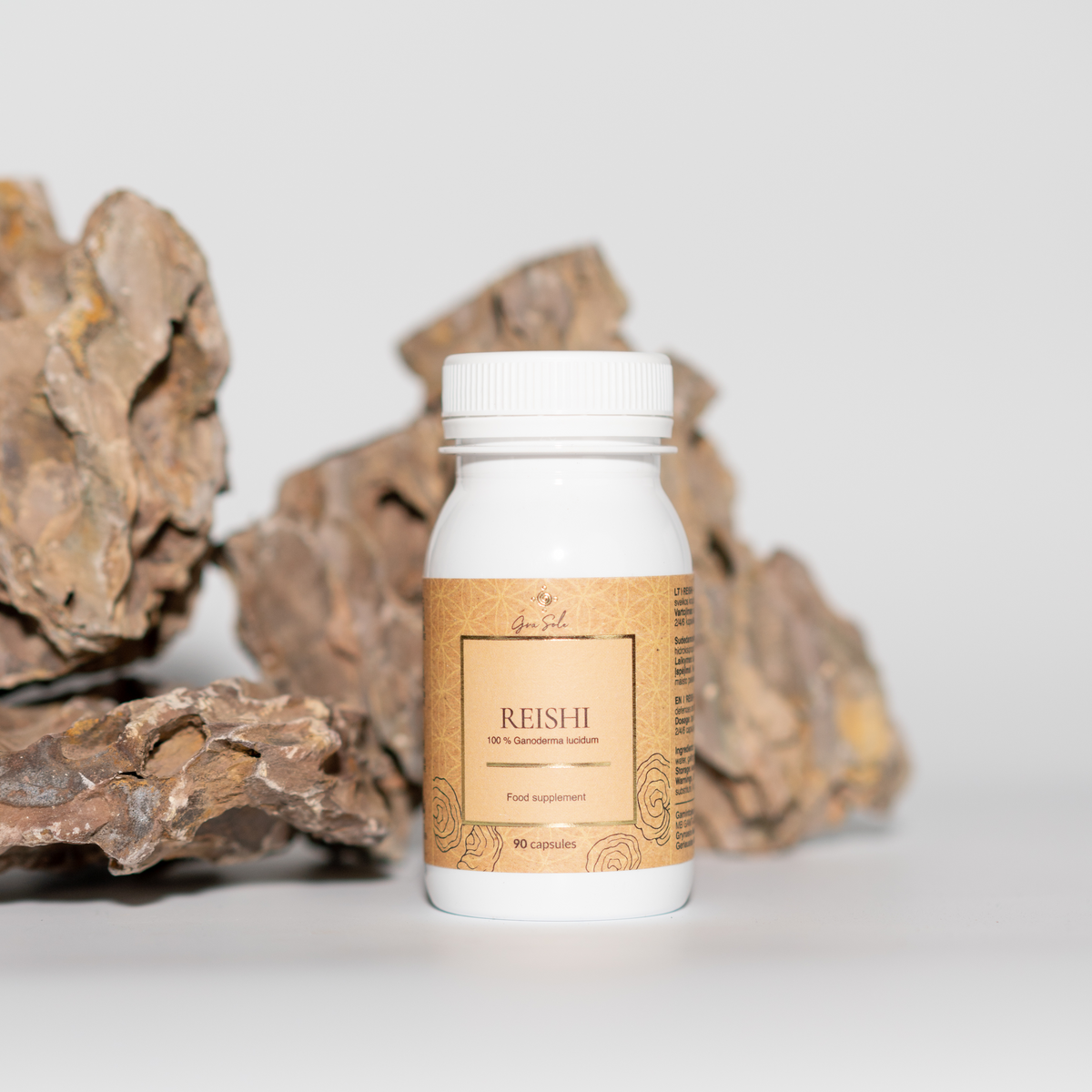GraSole Reishi – maisto papildas su 100 % Ganoderma lucidum (Reishi) grybais, skirtas imuninės sistemos ir bendros organizmo gerovės palaikymui.
