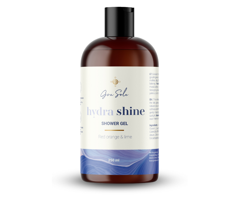-10% KŪNO PRAUSIKLIS, HYDRA SHINE 250 ML.