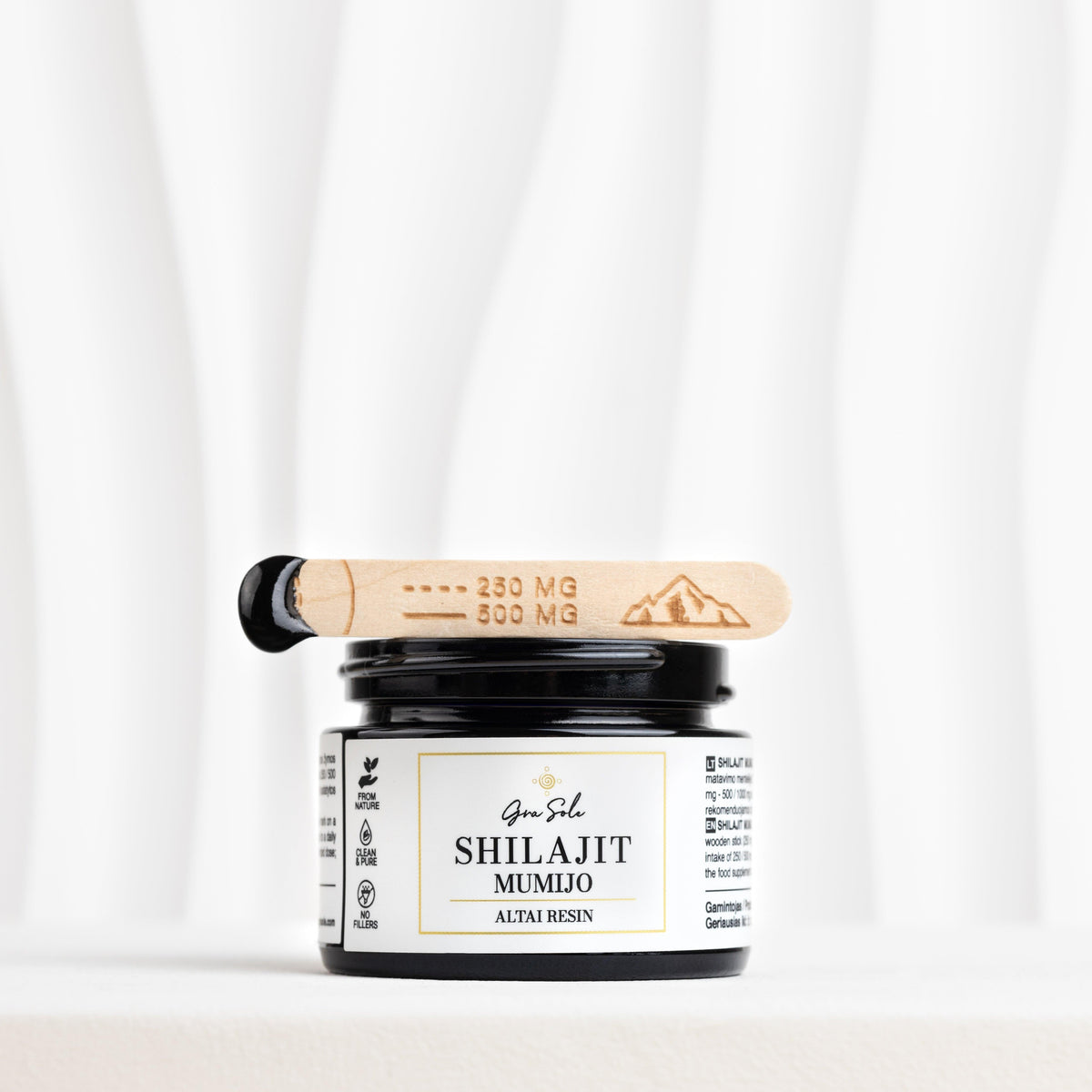 SHILAJIT (Mumijo) Altajaus derva – natūralus mineralų šaltinis energijai, ištvermei, vyrų ir moterų vitališkumui bei bendrai organizmo gerai savijautai | GraSole